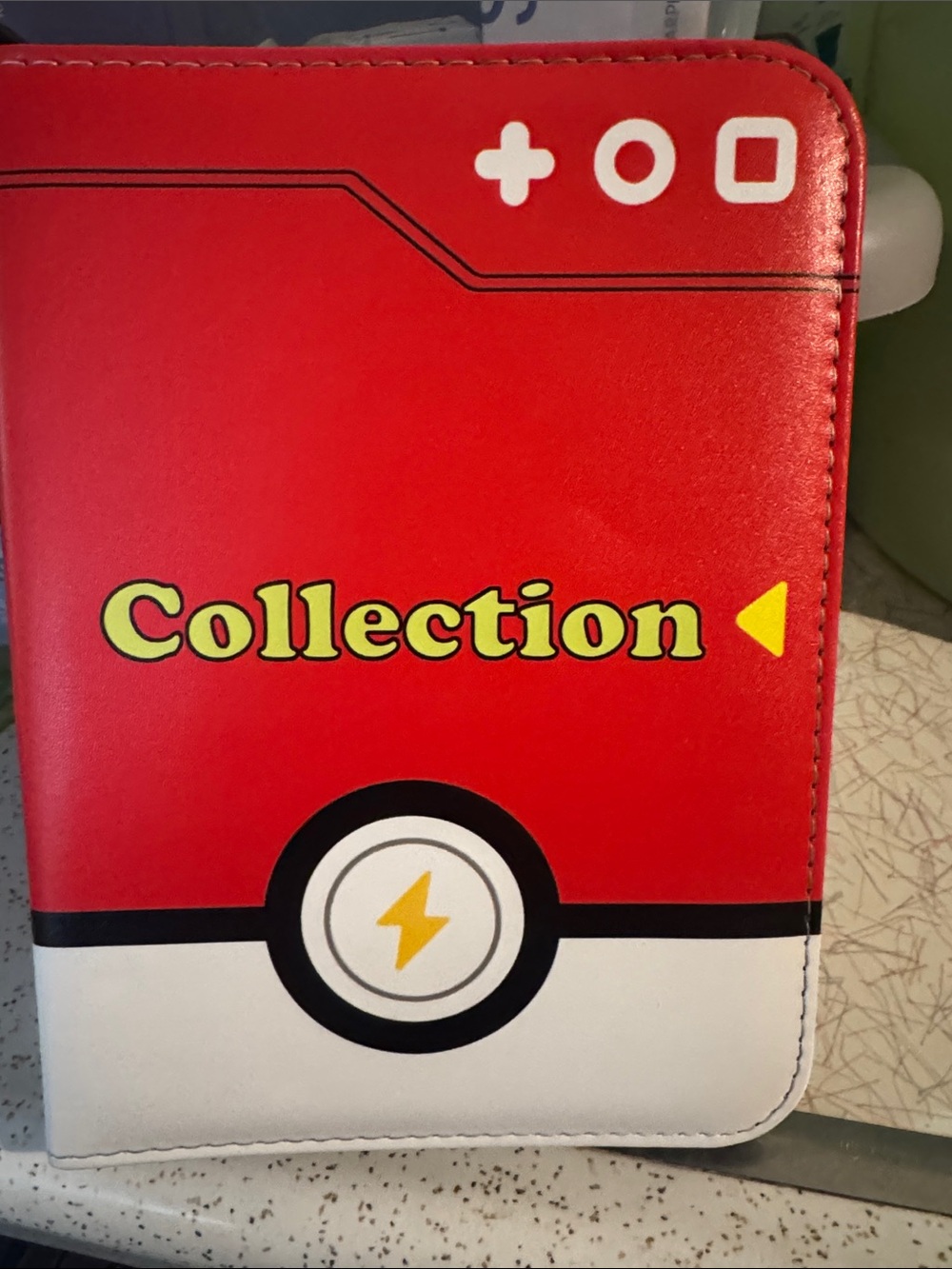 Red and White card collection binder